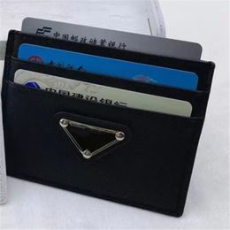 Fashion Designer Card Holders Triangle Mark Credit Wallet PU Leather Passport Cover ID Business Mini Pocket Travel Men Women Purse