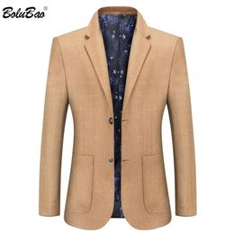 BOLUBAO Quality Brand Men Casual Blazers Mens Solid Colour Big Pocket Suit Coats Spring Autumn Blazers Coat Male 201104