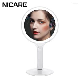 Compact Mirrors NICARE Makeup Mirror 10X Magnifying LED Lighted Vanity Portable Dressing Table Cosmetic With Suction Cup Kyle22