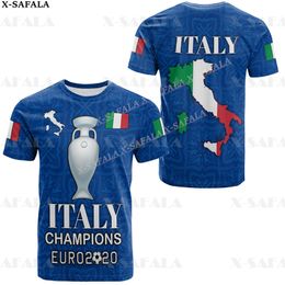 Italy Custom Name And Number Fans Soccer Football 3D Printed High Quality T-shirt Summer Round Neck Men Female Casual Top-8 220619