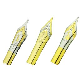 3PCS Original Kaigelu Fountain Pen Nibs #6 Nib Golden EF F M Size Compatible with Jinhao 100 450 Yongsheng 699 Majohn T1 C1 220812