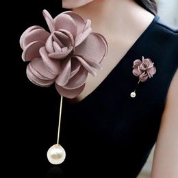 Pins Brooches Korean High-grade Cloth Art Flower Brooch For Women Wedding Fashion Collar Shirt Coat Jewelry Accessories1 Marc22