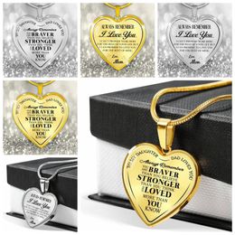 Pendant Necklaces Always Remember I Love You Inspiration Heart Necklace To Daughter And Son Exquisite Neckchain Children From Mom DadPendant