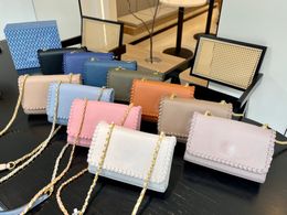 Designer Handbag Tofu bun Shoulder Chain Bag Clutch Flap Totes Bags Wallet Cheque Velour Thread Purse Double Letters Solid Hasp Waist Square Women Luxury Handbags