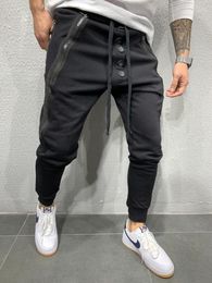 Men's Pants KRALI Men Joggers Zipper Undefined Streetwear Sweatpants Fitness Clothing Sweat PantsMen's Drak22