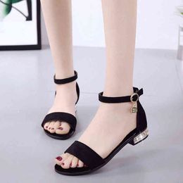 Ladies Strap Strap Sandals Fashion Open Toe Casual Women Shoes Wedges Party Mujer Sandalias 2022 Summer Footwear Beach Shoes Hot Y220421