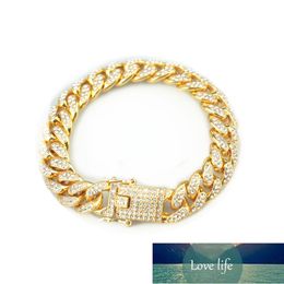 chain bracelet Jewellery fashion Cuban wide rhinestones hiphop 12mm thick