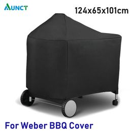 Waterproof BBQ Grill Protective Cover for Weber 7152 Charcoal Grills Outdoor Camping Accessories 124x65x101cm 220510