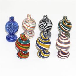 Smoking Colorful Glass Bubble Carb Caps Reclaim Catchers 14mm 18mm Thick Pyrex Bubbler Catcher Ash catcher Water Pipes