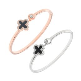 Fashion Lucky Clover Bracelet Environmental Protection Rose Gold Bracelet Versatile Pop Open Bracelet Jewellery