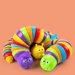 NewStyle Creative Articulated Cute Slug Fidget Toy 3D Educational Colourful Seal Shaped Stress Relief Gift Toys For Children DHL FREE YT199503