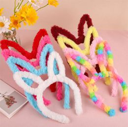 Cute Plush Headbands For Kids Multicolor Rabbit Ear Shaped Head Band Fashion Hair Accessories Cartoon Headwear Wholesale 1 15xt D3