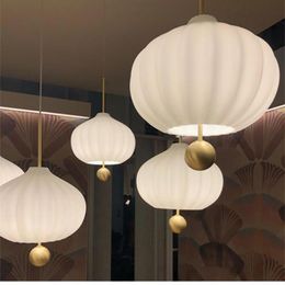 Pendant Lamps Led Restaurant Chandelier Glass Art Nordic Creative Bar Year DecorationPendant
