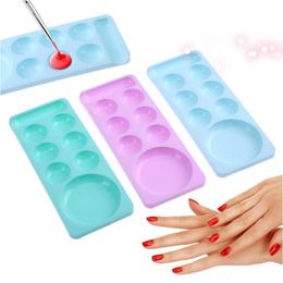 Nail Art Color Palette Box Case Manicure Drawing Tray DIY Art Design Color Nails Design Painting Polish Gel Too DIY Art