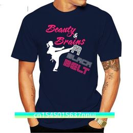 Brains de beleza Cinturão preto Camiseta de camiseta de artes marcial camiseta 220702