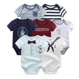 Clothing Sets 7PCS/Lot Bron Cotton Baby Boy Clothes Unisex 0-12M Short Sleeve Girl Summer Roupa De BebeClothingClothing