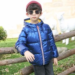 Boys Winter Coats Jacket Children Zipper Sport Silver Gold Thick Winter Jacket Boy Girls Winter Coat Kids Clothes LJ201203