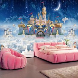 Custom 3D Wallpaper Mural Stereoscopic Sky City Hot Air Balloon Wallpaper For Kids Room Bedroom TV Backdrop Wall paper