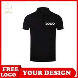 11 Colour POLO shirt custom summer style unisex casual sports Fibre lapel short sleeve printing DIY brand text 220623