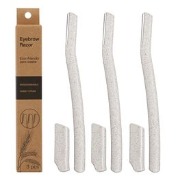 Biodegradable Eyebrow Razor For Women Safety Face Razor Multipurpose Makeup Tools For Hair Removal (Pack of 3) Eco Friendly