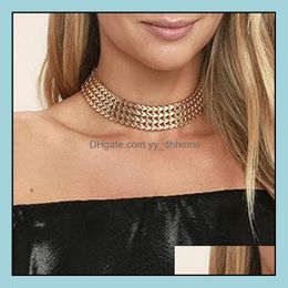 Chokers Necklaces Pendants Jewelry Choker Gold Statement Necklace For Women Fashion Bohemian Bib Girl Wholesale - Drop Delivery 2021 2Ubwr