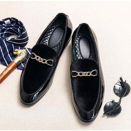 Men 4E9a8 Office Italy Wedding Footwear High Quality Fashion Veet Comfy Formal Brand Flats Shoes