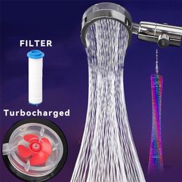 High Pressure Shower Head Water Saving Perforated Propeller Tower Style Stylish Bathe Hose Bathroom Accessories 220401