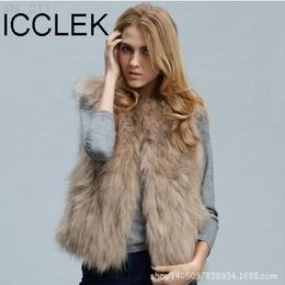 Faux Fur imitation fur imitation women's autumn and winter short vest coat T220716