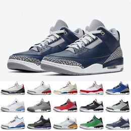 Basketball Shoes Jumpman 3s Pine Green Racer Blue Cool Grey Georgetown Medium Royal Cement Throw Line Red 3 Black Court Purple Trainers Outdoor Sports Sneakers 47