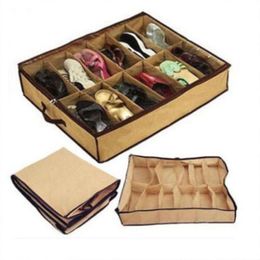 Storage Bags Pairs Shoes Organiser Holder Container Under Box Closet Houder Bed Opslag For Slippers Shoe Ba B2P2Storage
