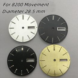 Repair Tools & Kits 28.5mm Diameter Vintage Watch Dial Suitable For 8200 Movement Dual Calendar Literal AccessoriesRepair