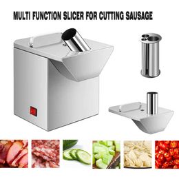 Multi Function Slicer For Oblique Cutting Sausage Circle Pepper Bacon Sausages Fruits And Vegetables Electric Automatic Commercial