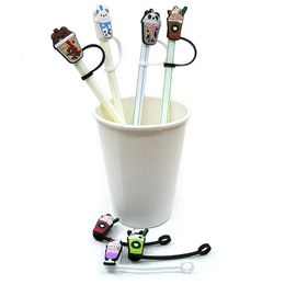 beer bottle Pearl milk tea soft rubber straw topper accessories cover charms Reusable Splash Proof drinking dust plug decorative charm fit 8mm straw picnic camping