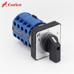 CANSEN LW26-20 Ith 20A Rotary Cam Switch Motor Switch AC 440V Ui 690V 3 position Star-delta 0-Y-D 16 terminals T200605
