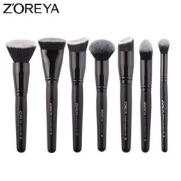ZOREYA Black Makeup Brushes Set Eye Face Cosmetic Foundation Powder Blush Eyeshadow Kabuki Blending Make up Brush Beauty Tool 220623