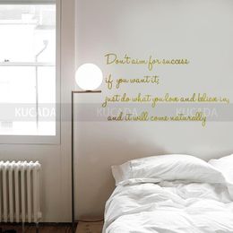 Wall Stickers Nordic Simplicity Style Gold English Alphabet Quote Decal Home Decoration Art Murals JG4207