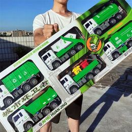 Children's Large Sprinkler Toy Set Can Spray Garbage Truck Sweeping City Sanitation Fireman Boy s Eonal 220507