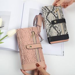 Wallets Arrival Fashion Women's Short/Long Wallet Retro Snake Grain Leather Buckle Clutch Multi-card Card Holder Coin Purse