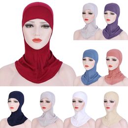 Full Cover Inner Cap Muslim Modal Cotton Hijab Caps Islamic Head Wear Hat Underscarf Bone Bonnet Mujer Ninja Muslim Headcover