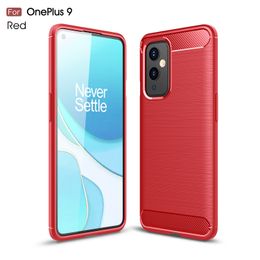 Cases For Oneplus 9 Pro Case Carbon Fiber Soft TPU Silicone Back Cover for One Plus 9 Pro 1+9 Protective Cover Capa Coque Fundas