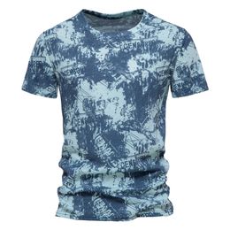 AIOPESON Oneck Cotton T Shirt for Men Short Sleeve Casual Fashion Printed Graphic Mens T Shirts Summer Mens Tops Tees Clothing 220704