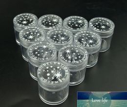50pcs*10g Clear Round Strong bottle jars pot container empty cosmetic plastic sample container for nail art storage.