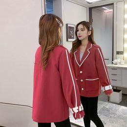 Elegant Fashion Women Spring Autumn Small Suit Jacket Korean Style Loose College British Jacket1