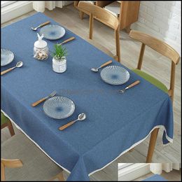 Table Runner Thicken Modern Cloth Restaurant Fabric Linen Party Tableclot Dhfze