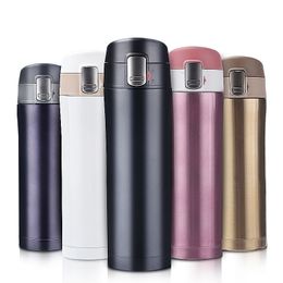 350ML450ML Stainless Steel Double Wall Insulated Thermos Cup Vacuum Flask Coffee Mug Travel Drink Bottle Home Office Thermocup Y200106