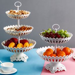 2/3 Tiers Large Capacity Fruit Storage Stand Home Party Fruit Food Decor Organiser Rack Dessert Cake Candy Display Shelf Holder