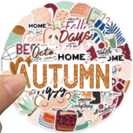 50pcs Autumn Stickers Waterproof Vinyl Sticker Skate Accessories For Skateboard Laptop Luggage Bicycle Motorcycle Phone Car Decals Party Decor