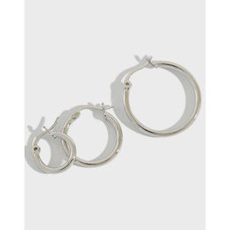 Hoop & Huggie Sterling Silver Circle Earrings For Women Fine Jewelry Minimalist Woman's Hoops 925 Accessories GiftsHoop