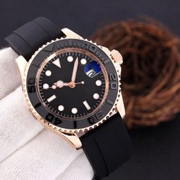 Men's Watch 40mm Black Dial Designer Automatic Watch Sapphire Glass Classic Folding Strap Luminous Swim Wristwatch montre de luxe