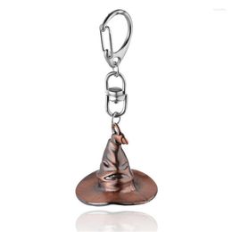 Keychains Fashion Metal Wizard Hat Keychain Creative Gift Pendant Accessories WholesaleKeychains Fier22